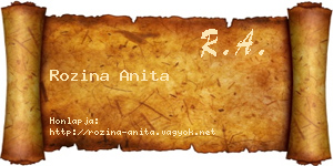 Rozina Anita névjegykártya